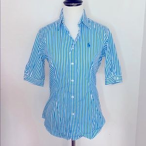 Ralph Lauren Sport Light Blue White Stripe Shirt